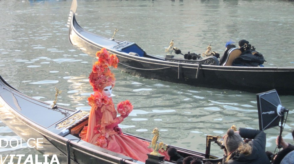 Canal Grande in Venezia during annual famous carnival